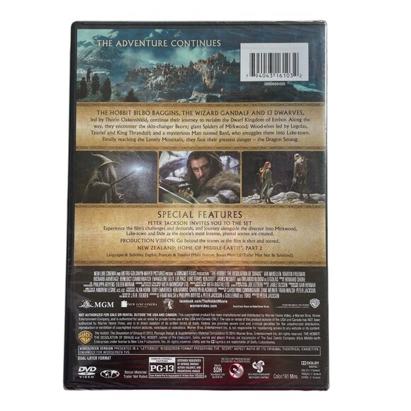 The Hobbit The Desolation of Smaug Adventure Drama Fantasy DVD u 2013 Ian McKel - Picture 2 of 2
